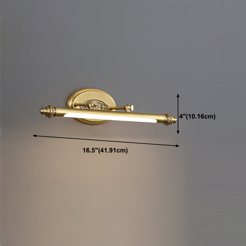 Moderne stijl lineaire ijdelheid verlichtingsarmaturen metaal 1 lichte ijdelheid muur sconce in goud