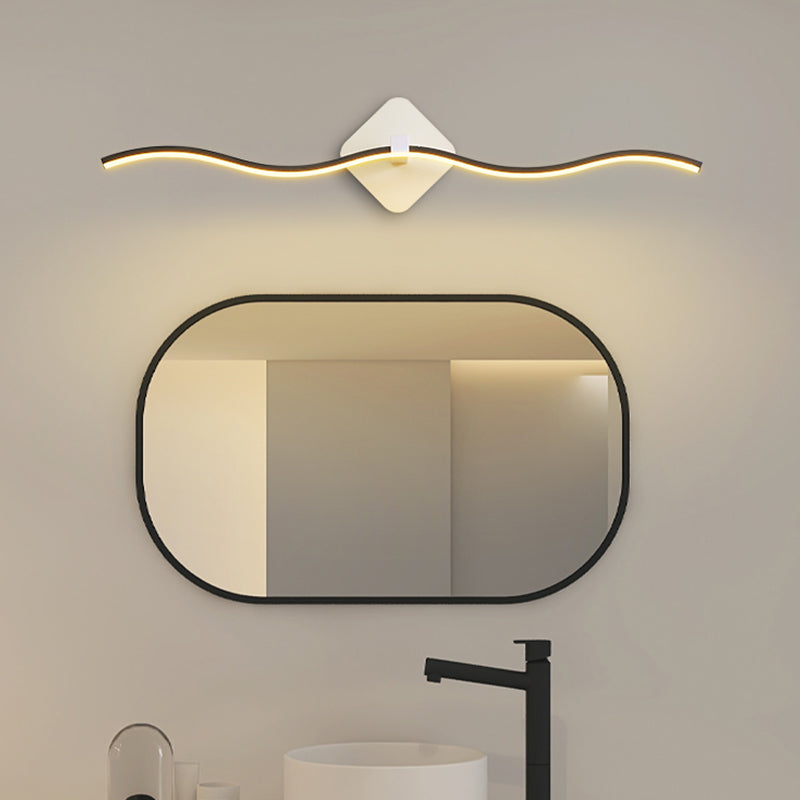 Metalen lineaire schaduw wandconstructie moderne stijl 1-licht spiegel muur verlichting armatuur