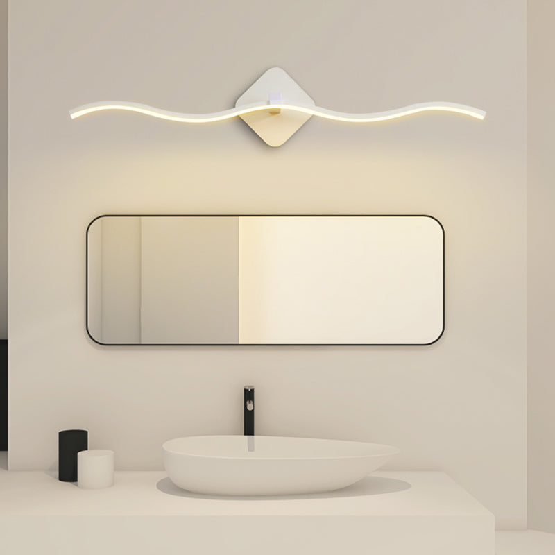 Metalen lineaire schaduw wandconstructie moderne stijl 1-licht spiegel muur verlichting armatuur