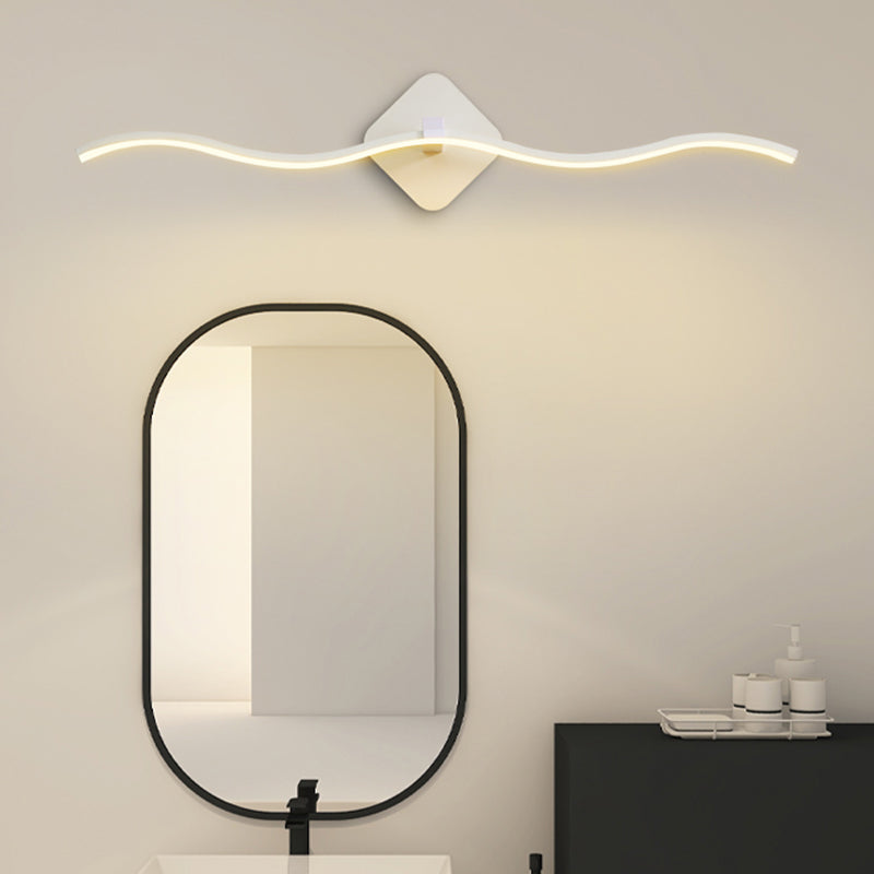 Metalen lineaire schaduw wandconstructie moderne stijl 1-licht spiegel muur verlichting armatuur