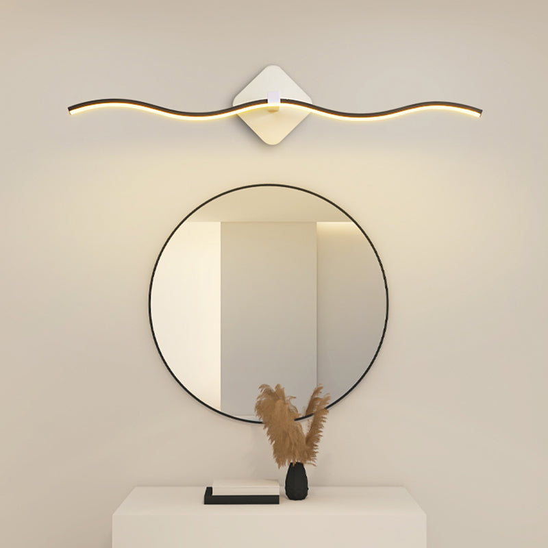 Metalen lineaire schaduw wandconstructie moderne stijl 1-licht spiegel muur verlichting armatuur