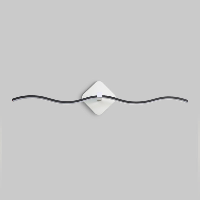 Metalen lineaire schaduw wandconstructie moderne stijl 1-licht spiegel muur verlichting armatuur