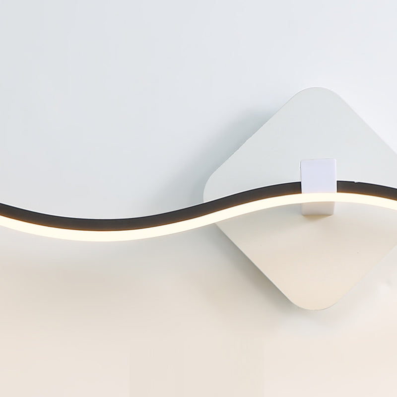 Metalen lineaire schaduw wandconstructie moderne stijl 1-licht spiegel muur verlichting armatuur