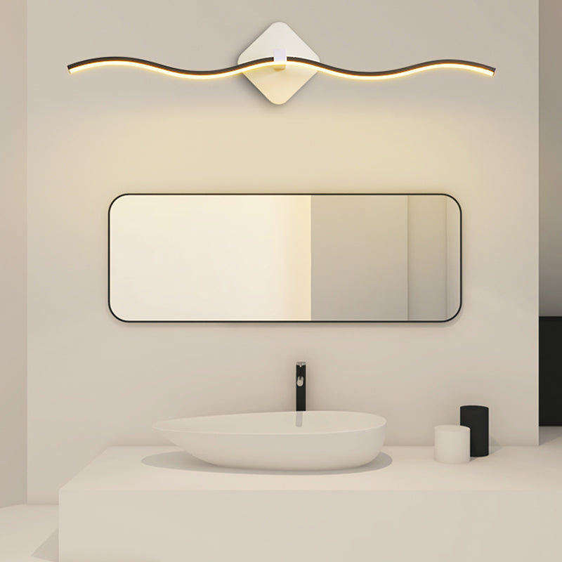 Metalen lineaire schaduw wandconstructie moderne stijl 1-licht spiegel muur verlichting armatuur