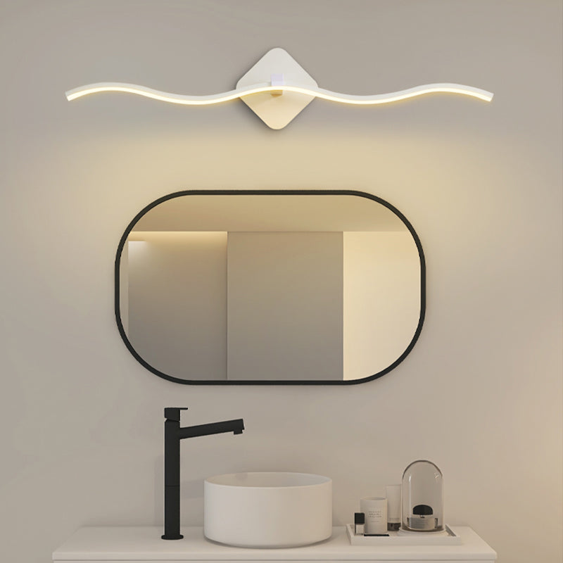 Metalen lineaire schaduw wandconstructie moderne stijl 1-licht spiegel muur verlichting armatuur