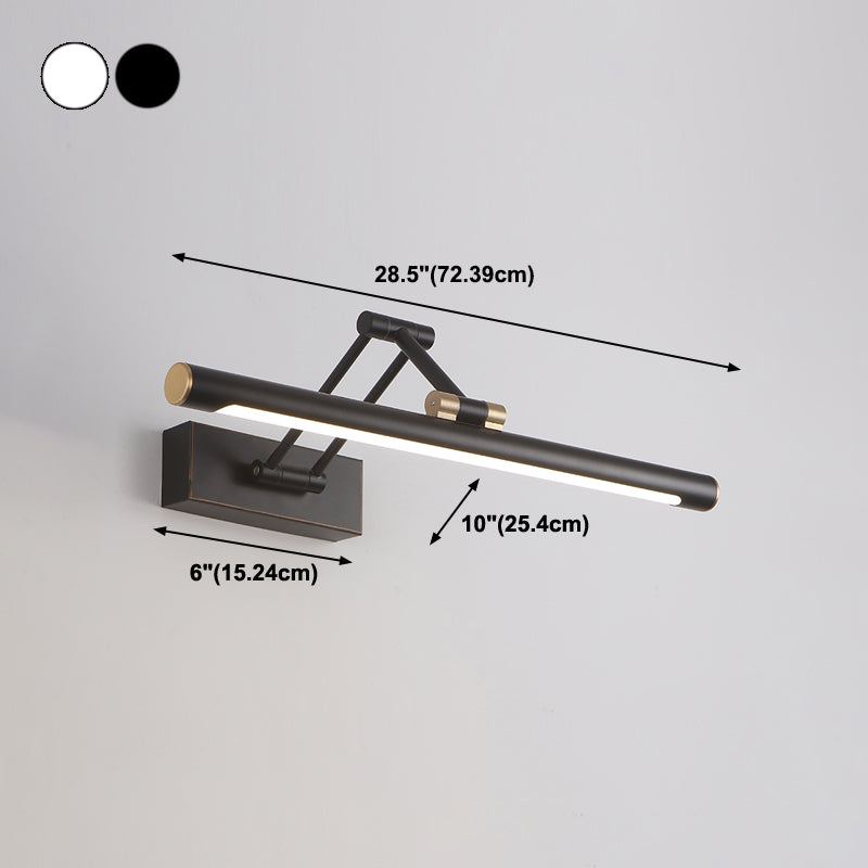 Distonidad de pared lineal de metal moderno 1 accesorio de iluminación de pared de espejo de luz