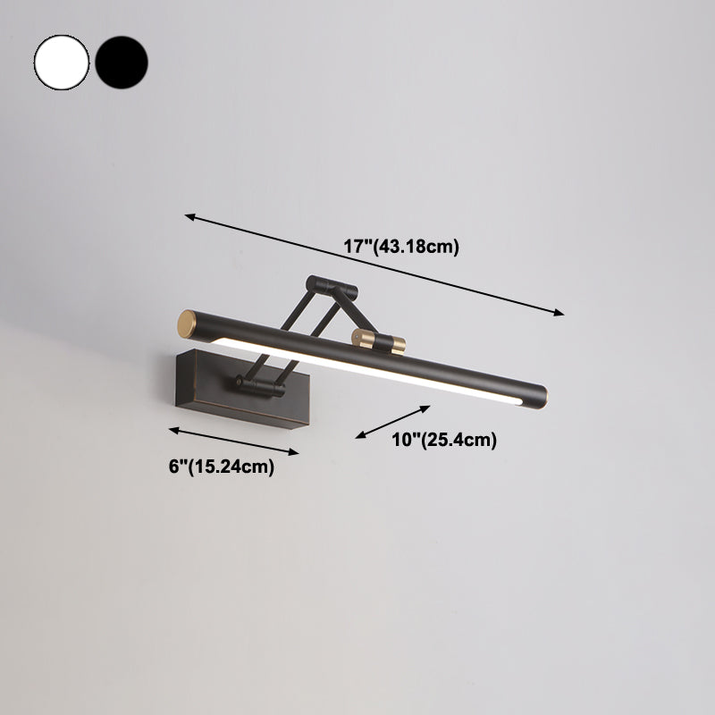 Distonidad de pared lineal de metal moderno 1 accesorio de iluminación de pared de espejo de luz