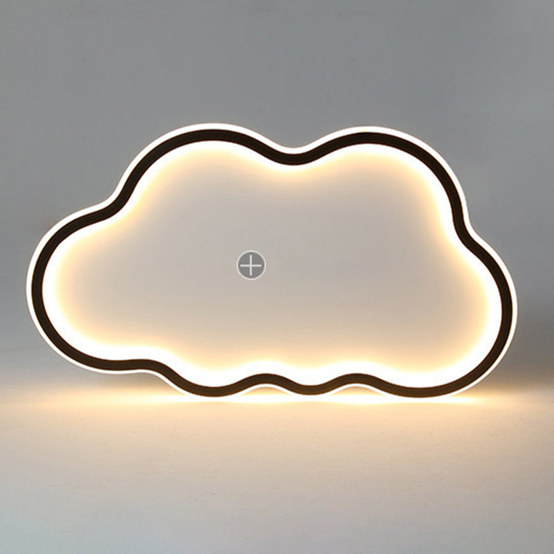 Cloud Shape Flush Mount Ceiling Light Metal LED Close to Ceiling Lamp for Bedroom