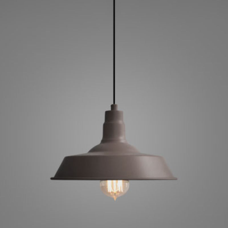 Lámpara de suspensión de granero de estilo de fábrica 1 Bulbo de metal Luz de metal para restaurante