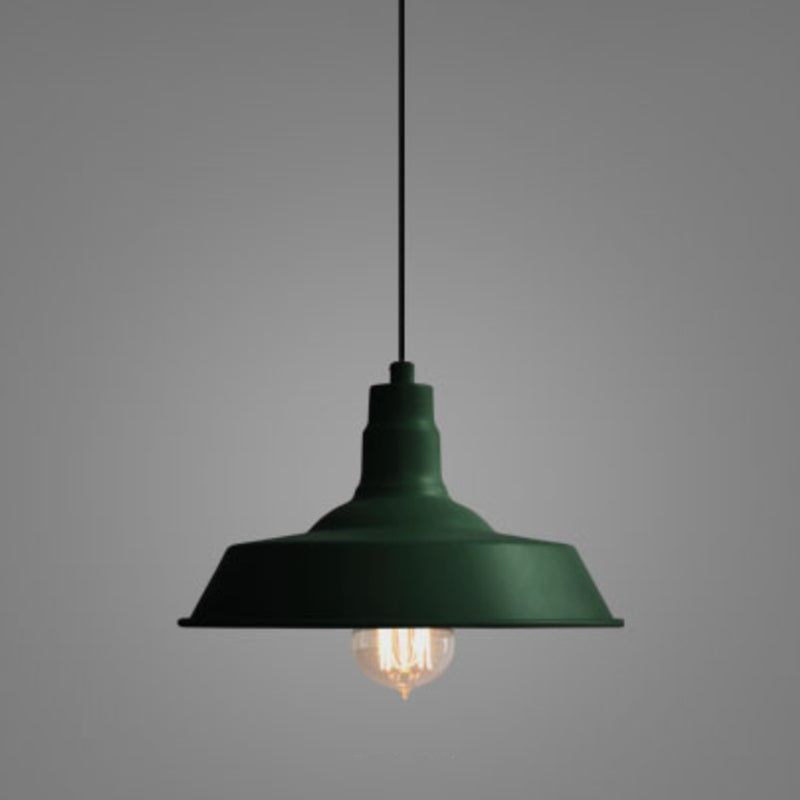 Lampada di sospensione del fienile in stile fabbrica 1 lampadina a ciondolo in metallo per il ristorante