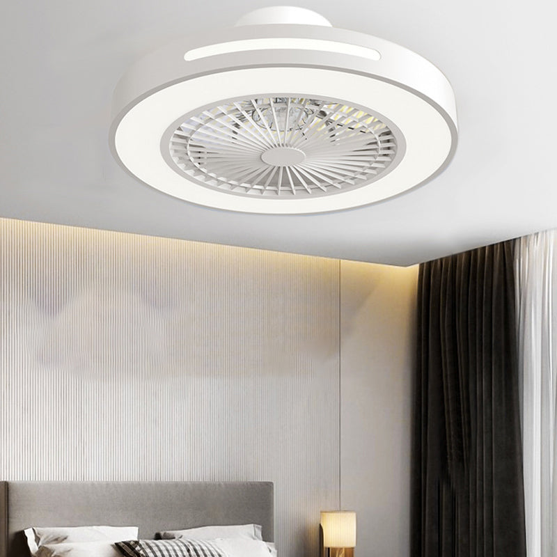 Contemporary Round LED Fan Light Simplicity Flush Mount Ceiling Light for Living Room