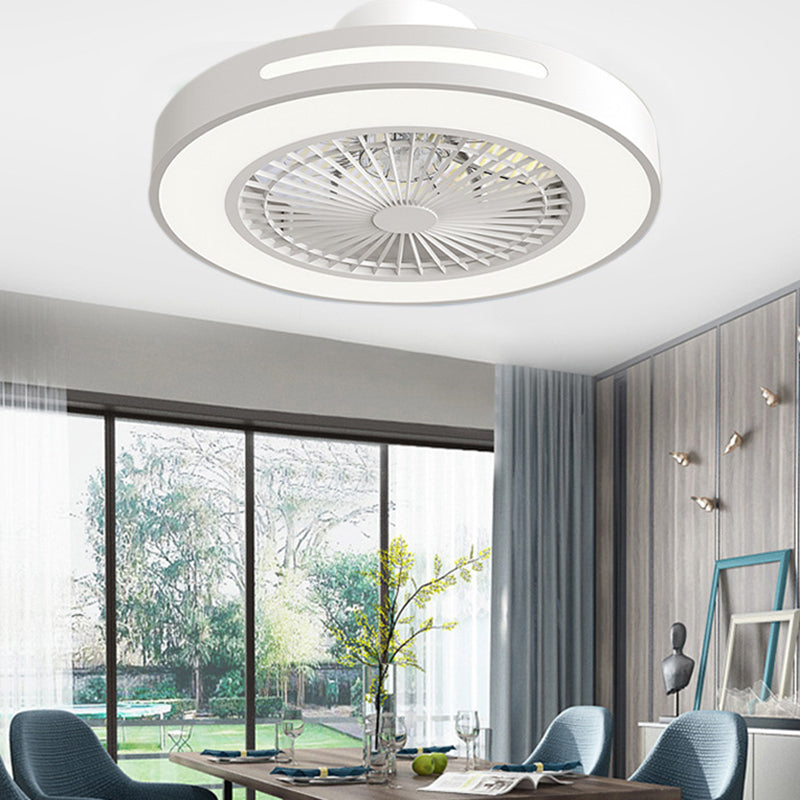 Contemporary Round LED Fan Light Simplicity Flush Mount Ceiling Light for Living Room