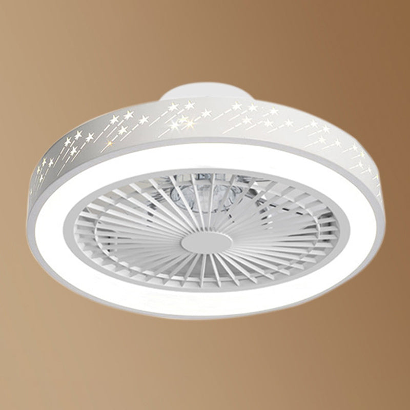 Contemporary Round LED Fan Light Simplicity Flush Mount Ceiling Light for Living Room