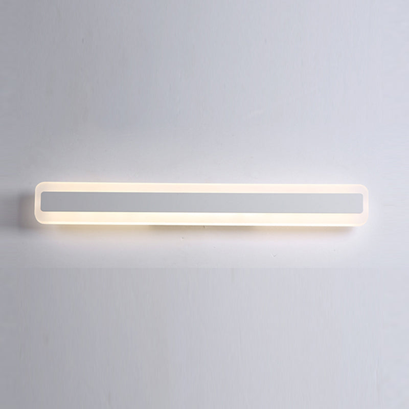 Medra lineal de metal mate de pared estilo moderno de 1 linda accesorio de iluminación de pared en blanco