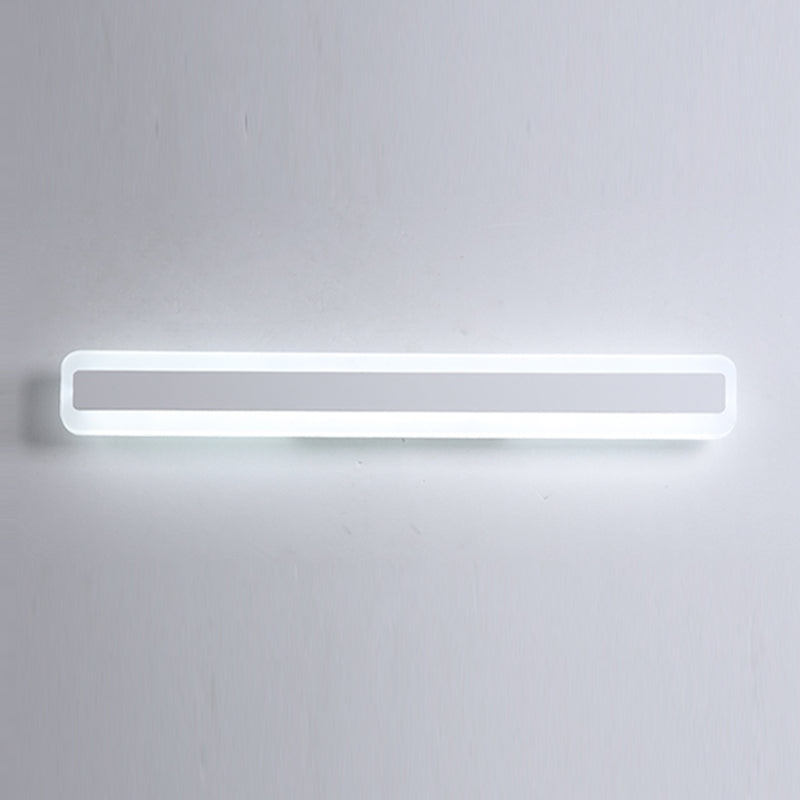 Medra lineal de metal mate de pared estilo moderno de 1 linda accesorio de iluminación de pared en blanco