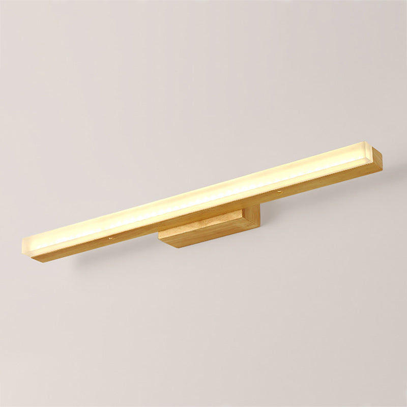 Madera de tocador lineal mate de pared estilo moderno 1 accesorios de iluminación de tocador de luz