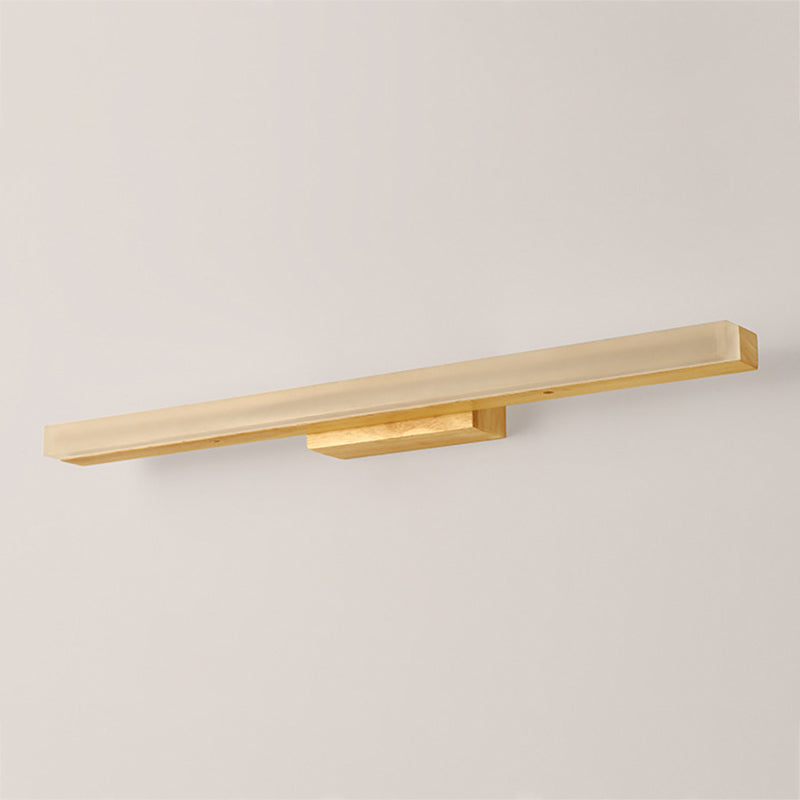 Madera de tocador lineal mate de pared estilo moderno 1 accesorios de iluminación de tocador de luz