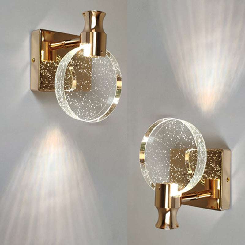 Crystal Round Tanity Wall Donce Modern Style 1 Light Toce Lighting Accesors