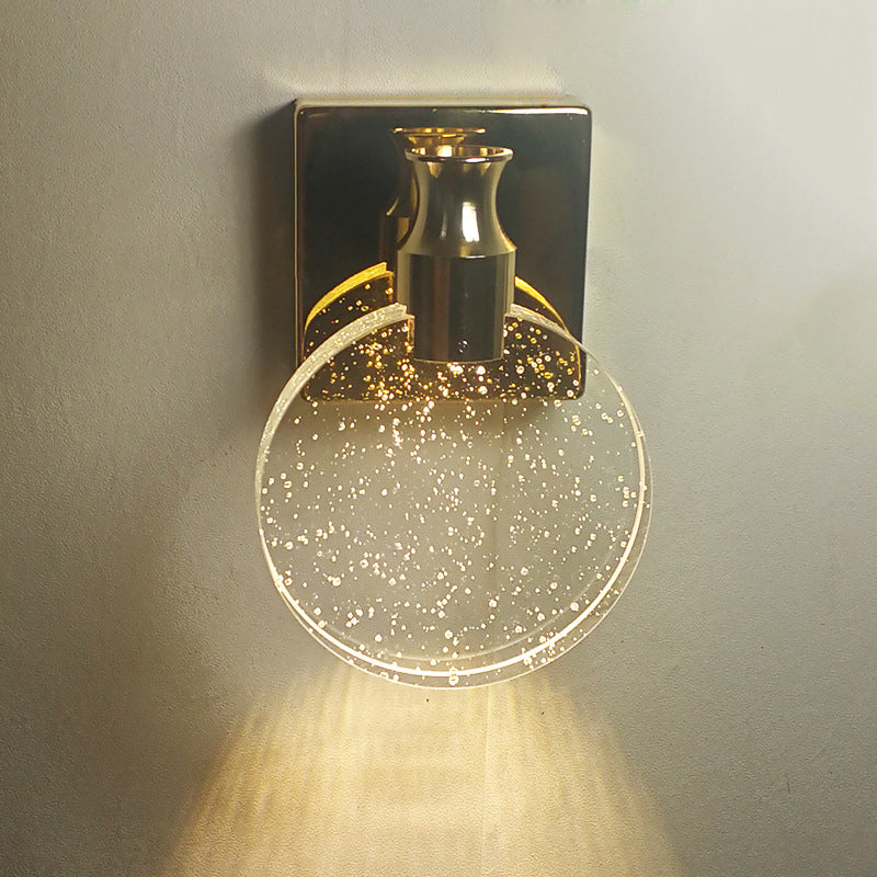 Crystal Round Tanity Wall Donce Modern Style 1 Light Toce Lighting Accesors