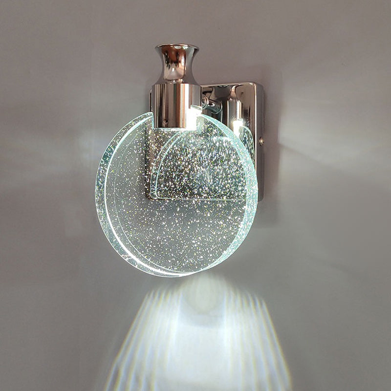 Crystal Round Tanity Wall Donce Modern Style 1 Light Toce Lighting Accesors