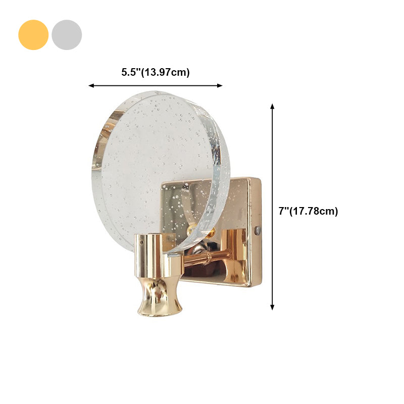 Crystal Round Tanity Wall Donce Modern Style 1 Light Toce Lighting Accesors