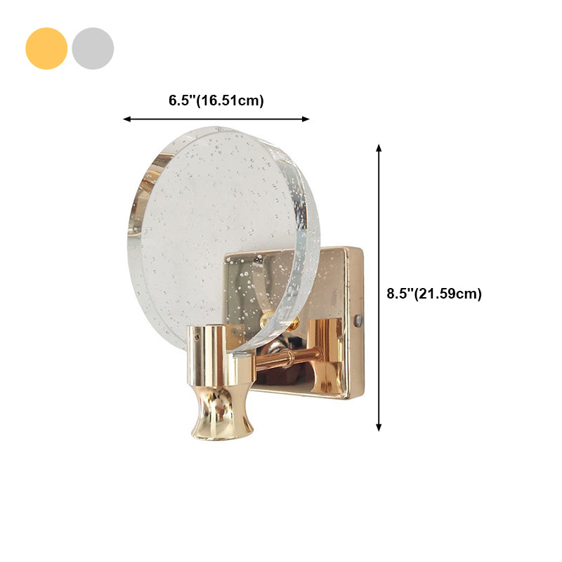 Crystal Round Tanity Wall Donce Modern Style 1 Light Toce Lighting Accesors