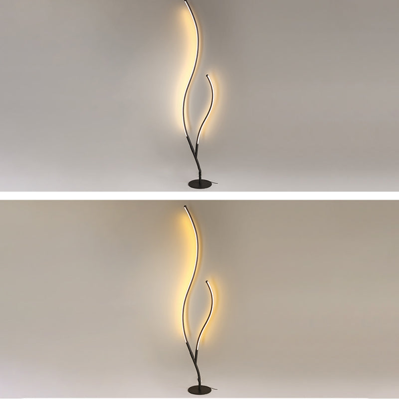 Luce moderna a pavimento in metallo a forma lineare Stile moderno le lampade a pavimento multipla