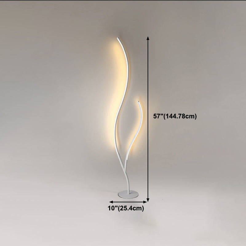 Luce moderna a pavimento in metallo a forma lineare Stile moderno le lampade a pavimento multipla