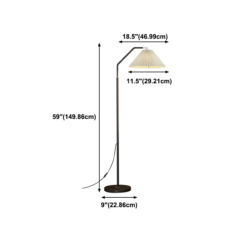 Luz de tela de forma geométrica Luz de lámpara de piso de estilo único de estilo moderno