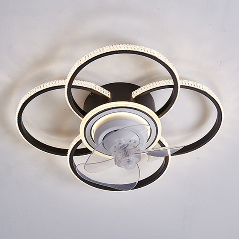 Modern LED Ceiling Fan Light Simplicity Flush Mount Light for Living Room