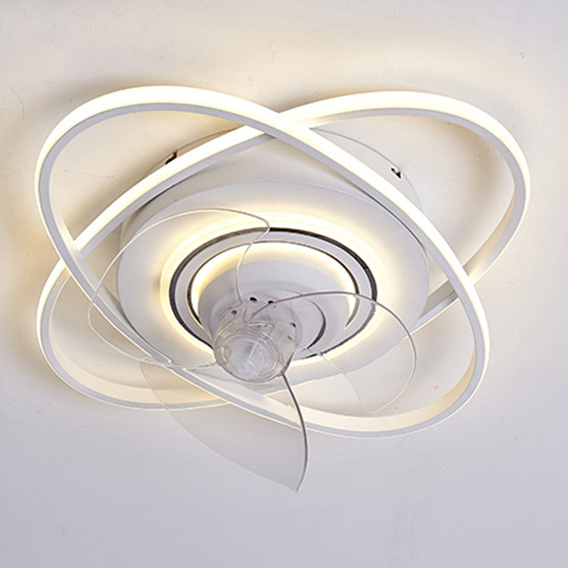 Modern LED Ceiling Fan Light Simplicity Flush Mount Light for Living Room
