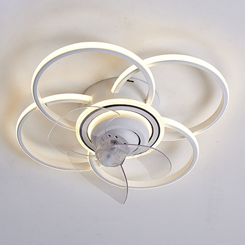 Modern LED Ceiling Fan Light Simplicity Flush Mount Light for Living Room