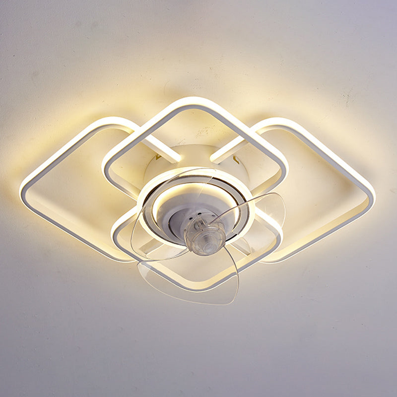 Modern LED Ceiling Fan Light Simplicity Flush Mount Light for Living Room