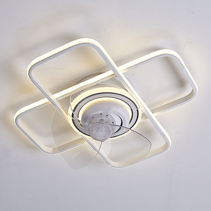 Modern LED Ceiling Fan Light Simplicity Flush Mount Light for Living Room