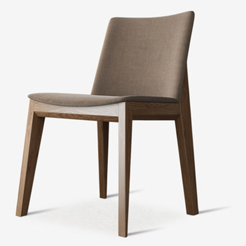 Contemporary Style Dining Chairs Dining Armless Side Chairs with Wooden Legs