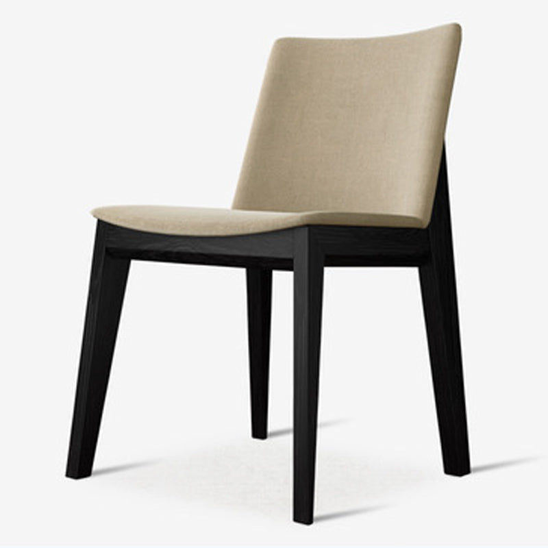 Contemporary Style Dining Chairs Dining Armless Side Chairs with Wooden Legs