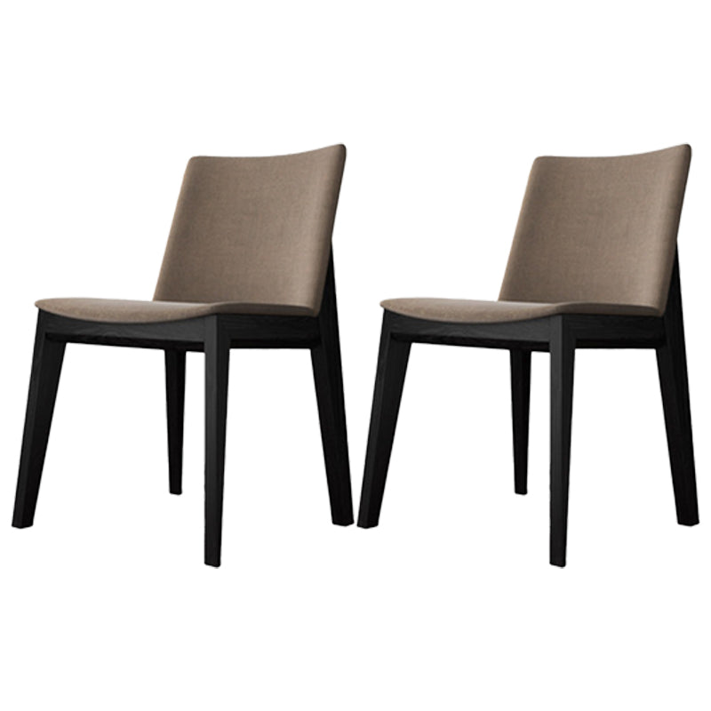 Contemporary Style Dining Chairs Dining Armless Side Chairs with Wooden Legs