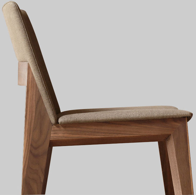 Contemporary Style Dining Chairs Dining Armless Side Chairs with Wooden Legs