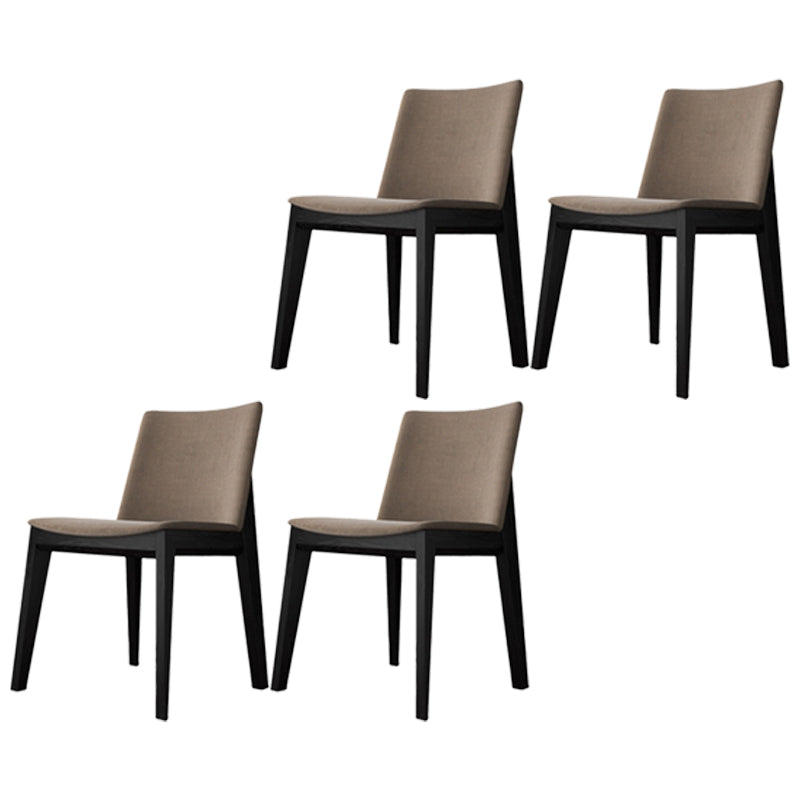 Contemporary Style Dining Chairs Dining Armless Side Chairs with Wooden Legs