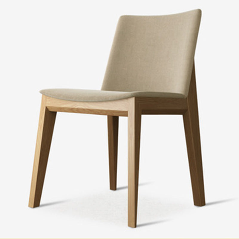 Contemporary Style Dining Chairs Dining Armless Side Chairs with Wooden Legs