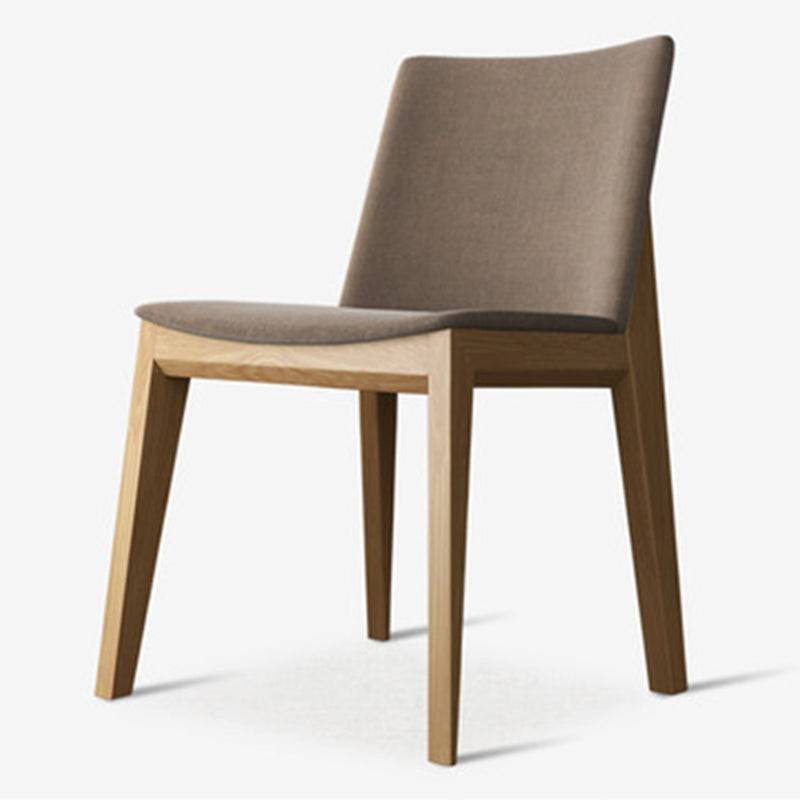 Contemporary Style Dining Chairs Dining Armless Side Chairs with Wooden Legs