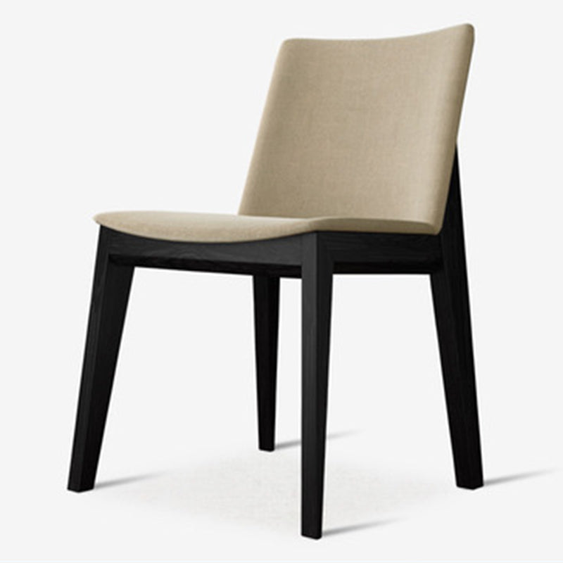 Contemporary Style Dining Chairs Dining Armless Side Chairs with Wooden Legs