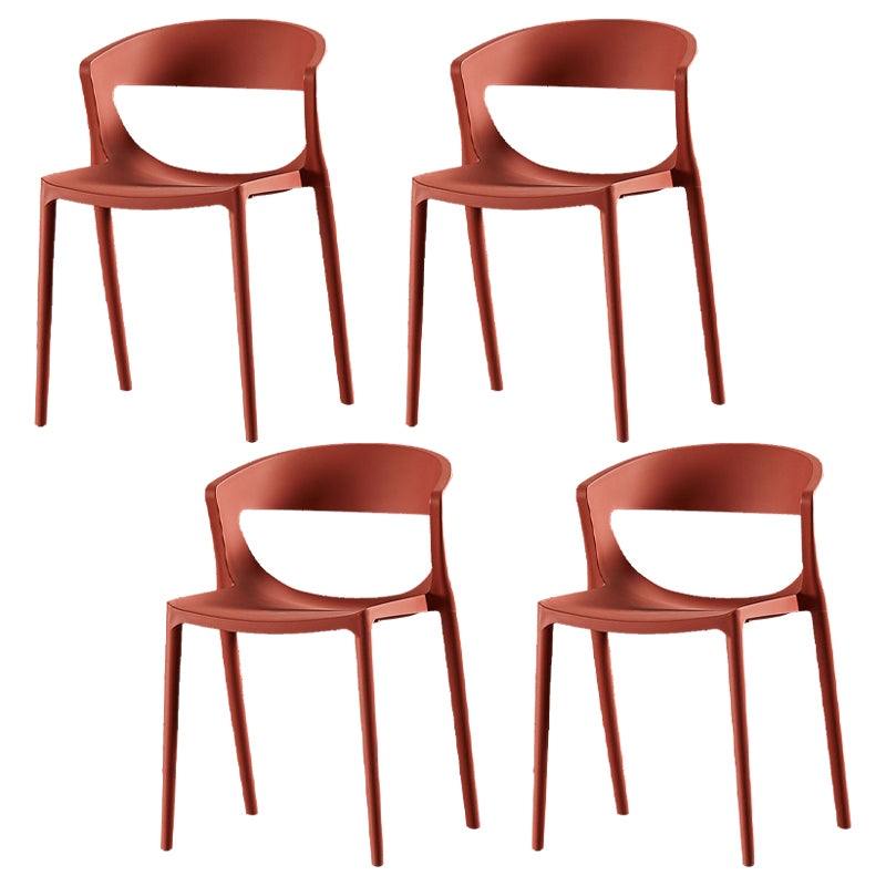 Moderne Ess- und Akzentstühle im Innen- und Außen-Plastik Offener Rückseite Stuhl