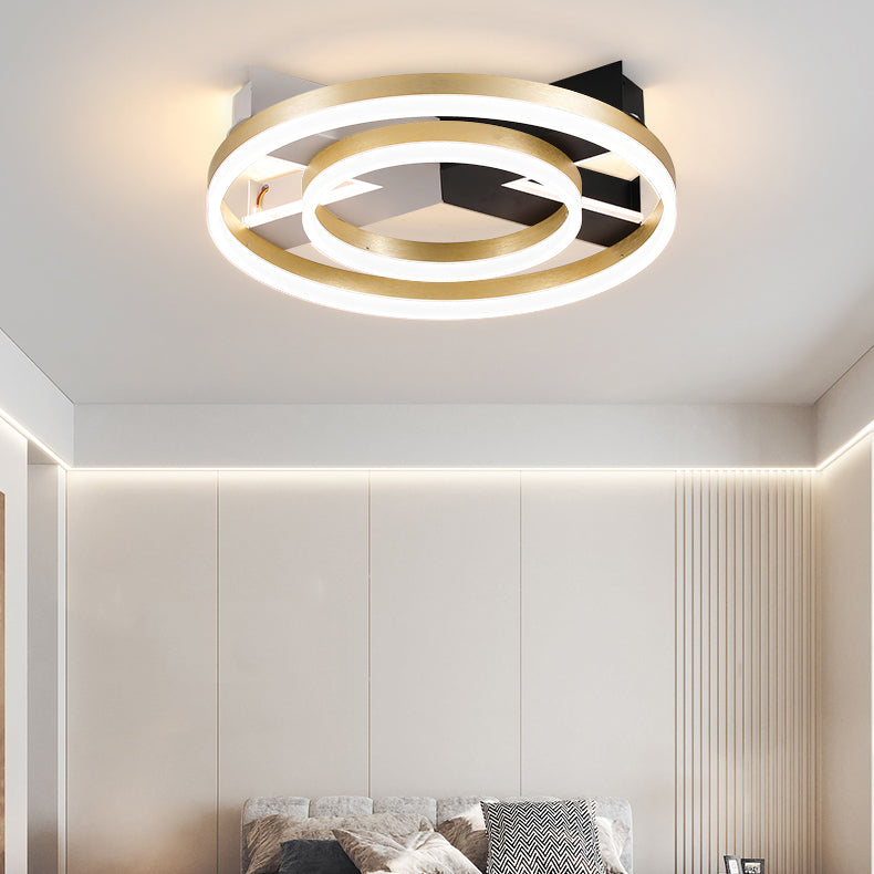 4-Light LED Flush Mounted Ceiling Lights Simplicity Lighting Fixture for Bedroom