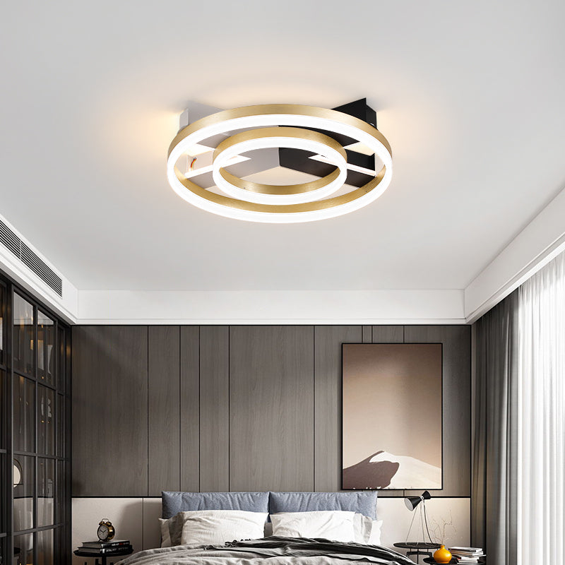 4-Light LED Flush Mounted Ceiling Lights Simplicity Lighting Fixture for Bedroom