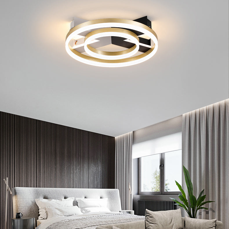 4-Light LED Flush Mounted Ceiling Lights Simplicity Lighting Fixture for Bedroom