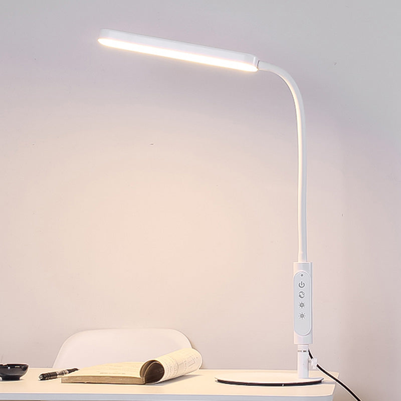 Lampada da comodino lineare in stile moderno metallo a 1 luce da tavolo leggera