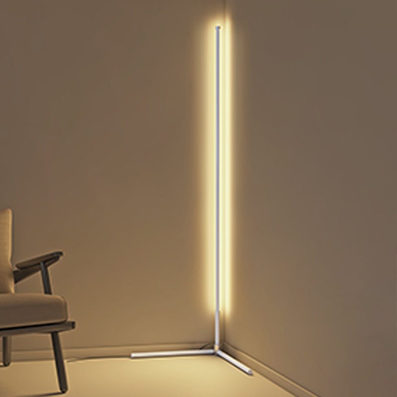 Contemporary Linear Shape Floor Lamp Metal 1-Light Floor Lamp