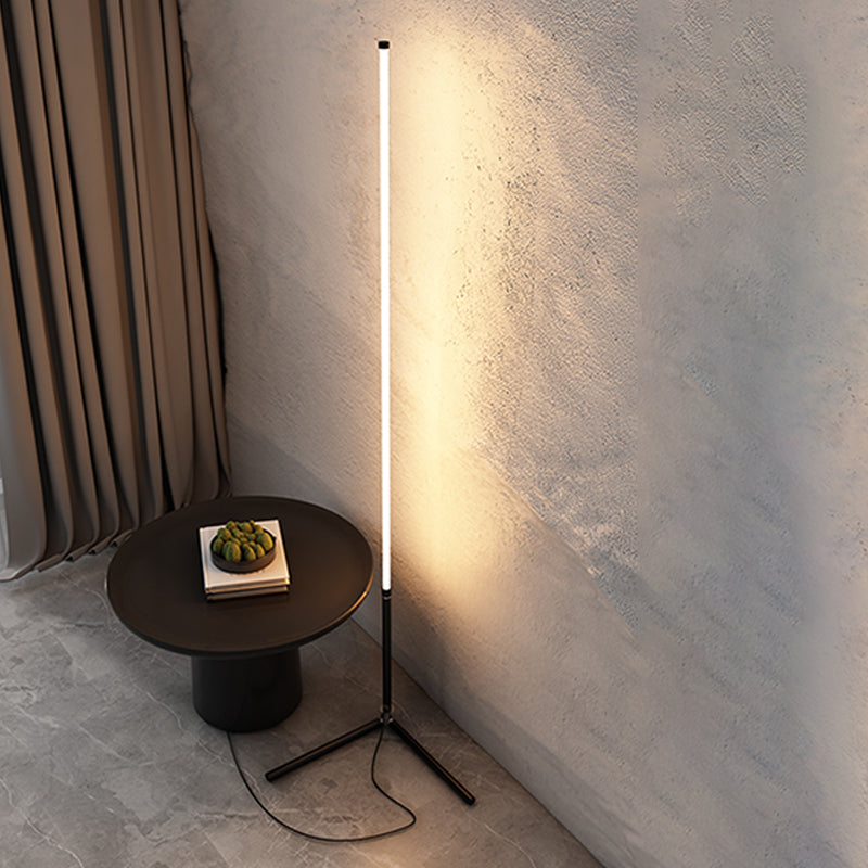 Contemporary Linear Shape Floor Lamp Metal 1-Light Floor Lamp