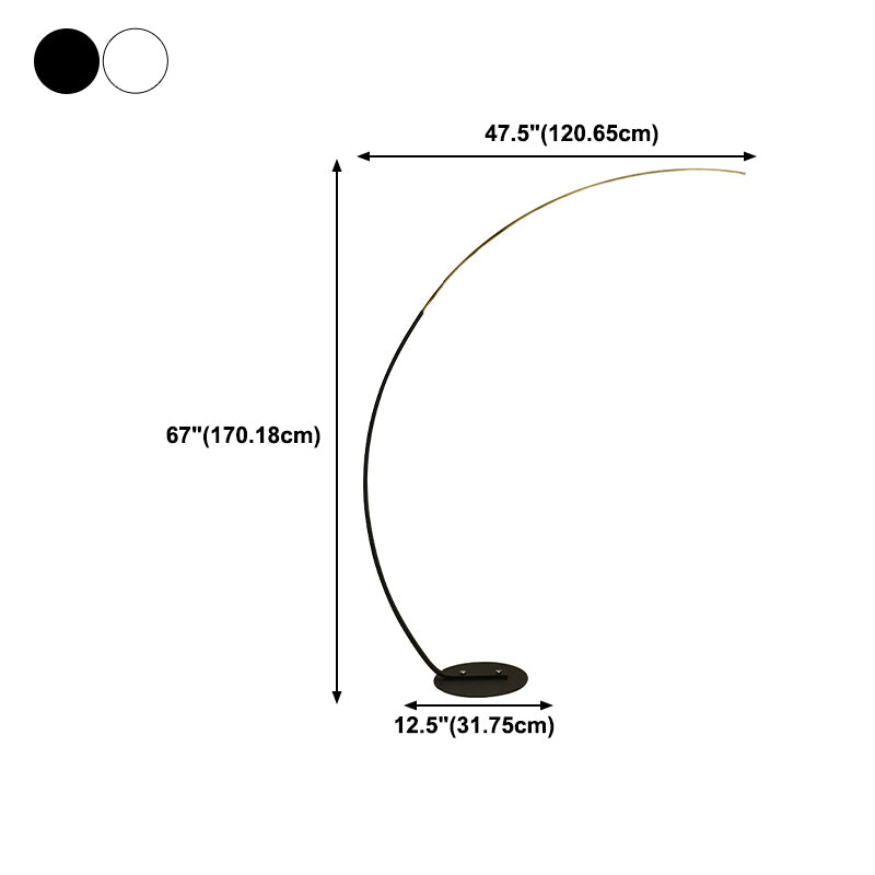 Forma lineal Luz de piso de metal estilo moderno 1 lámpara de luz de luz